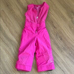 SPYDER adorable girls pink snow bib